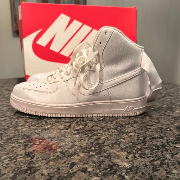 Nike White Air Force Max CB 2 Hyperfuse High-Top Sneakers EUC 10.5 - Picture 6 of 13